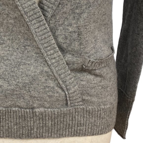 Banana Republic Cashmere Wool Blend Faux Wrap Sweater Balletcore Quiet Luxury-XS - Picture 3 of 13